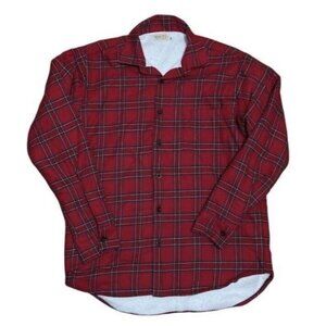 Magee Plaid Shirt Jacket Size M Made in Ireland DONEGAL PURE IRISH